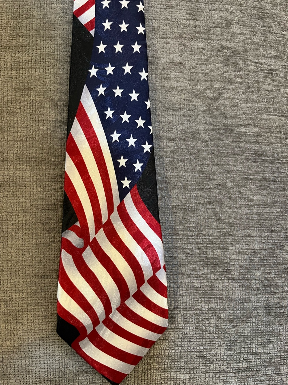 Men's American Flag Print Neck Tie - Red, White & Blue
